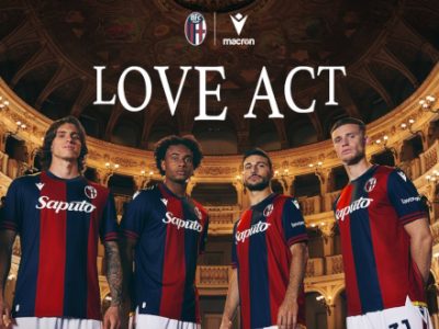 Una maglia meravigliosa per una squadra meravigliosa: Love Act, ecco il nuovo kit Home del Bologna per la stagione 2024/25