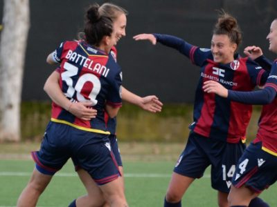 Terza vittoria consecutiva per il Bologna Women: Battelani e Golob piegano 2-0 una coriacea Res Roma