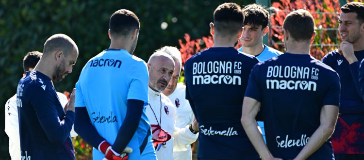 Ultimo allenamento settimanale a Casteldebole, ancora ai box Calabria. Ora due giorni liberi, lunedì la ripresa verso Venezia-Bologna